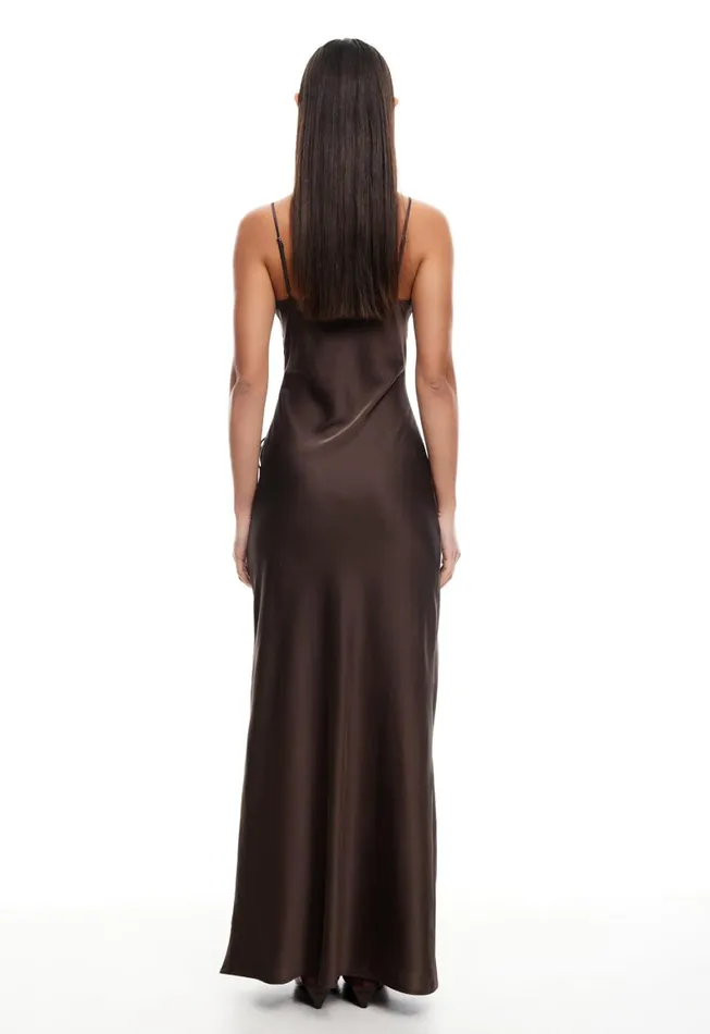 Lioness Fashion ABOUT A GIRL MAXI Chocolate Women Dresses