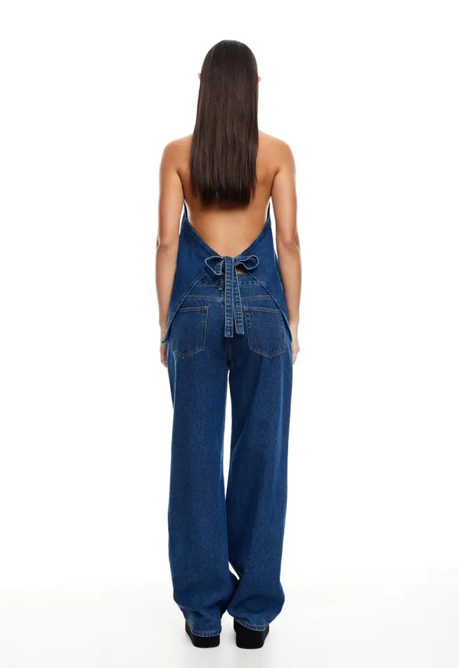 Lioness Fashion HILLS HALTER Dark Denim Women Tops