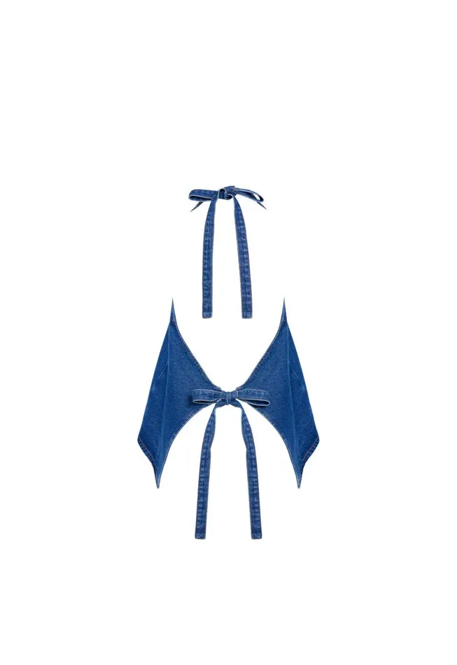 Lioness Fashion HILLS HALTER Dark Denim Women Tops