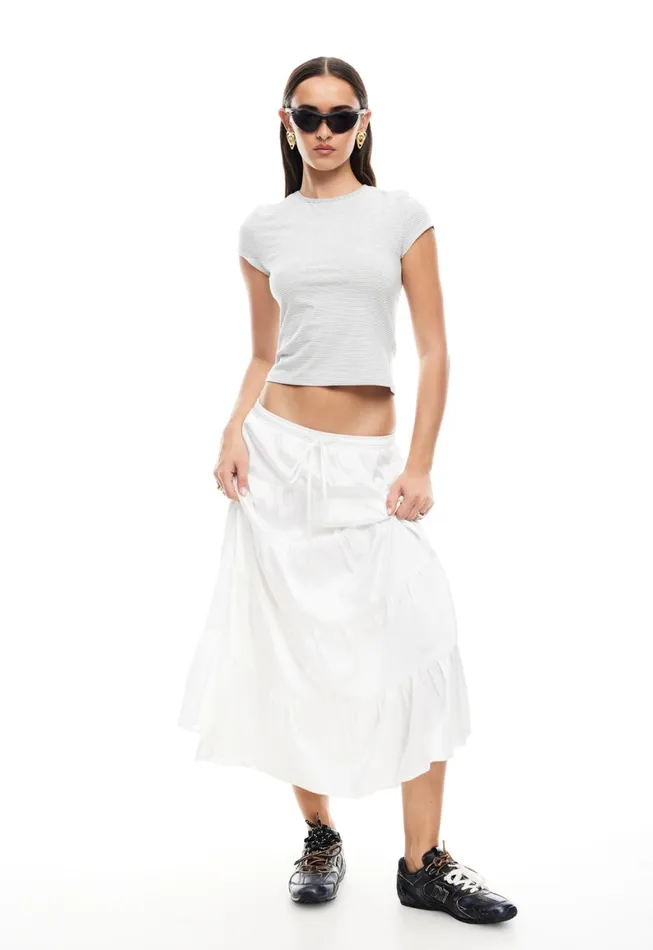 Lioness Fashion KIERA TIERED SKIRT Porcelain Women Skirts