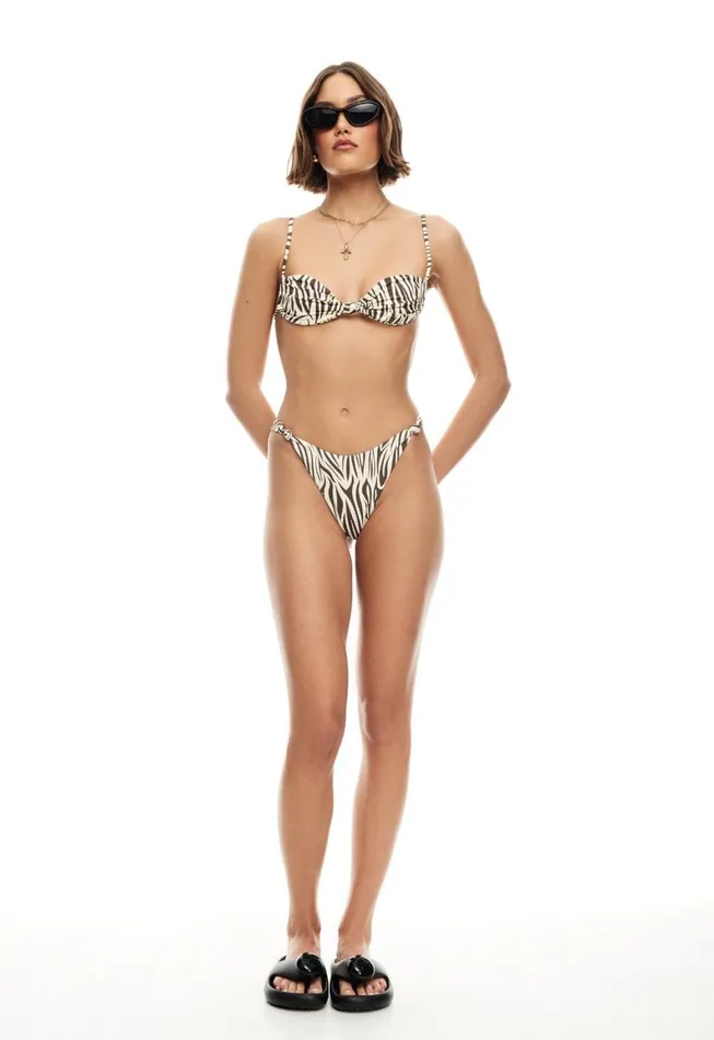 Lioness Fashion NAOMI KNOT TOP Zebra Women Tops