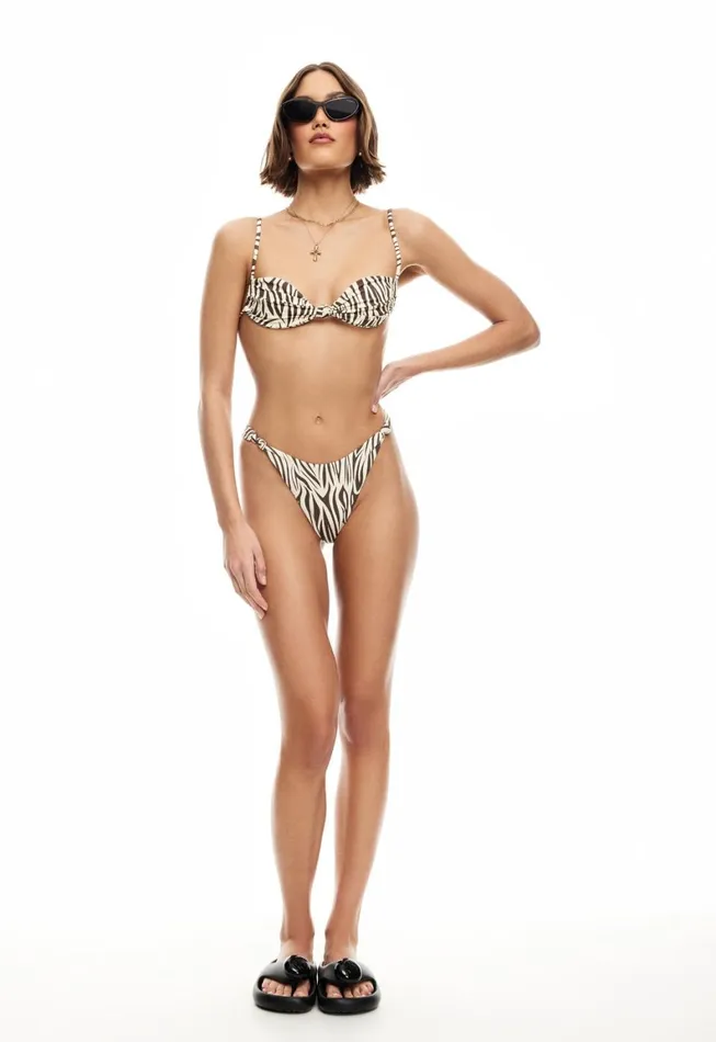 Lioness Fashion NAOMI KNOT TOP Zebra Women Tops