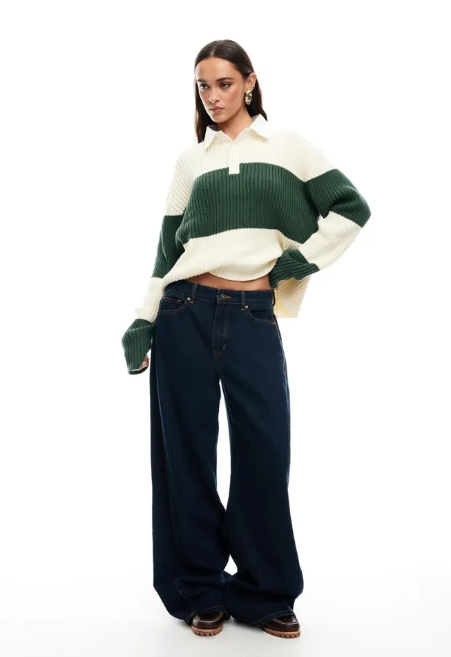 Lioness Fashion PRINCE RUGBY Moss Stripe Women Tops