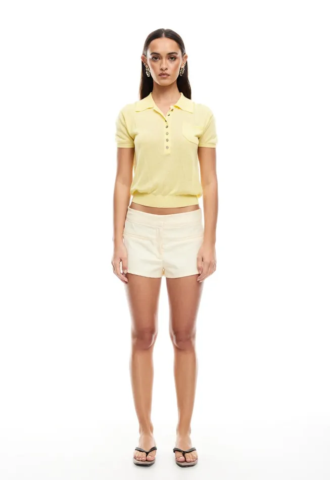 Lioness Fashion UNTAMED SHORT SLEEVE TOP Butter Women Tops