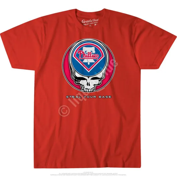 Liquid Blue Athletic TShirt Men Philadelphia Phillies Steal Your Base Red Athletic TShirt Liquid Blue Athletic TShirt Men Philadelphia Phillies Steal Your Base Red Athletic TShirt