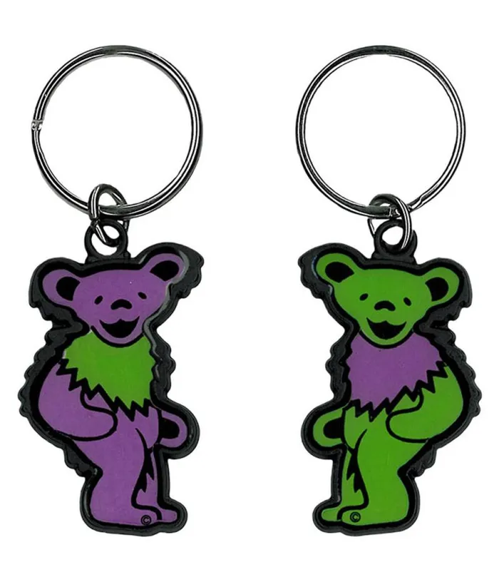 Liquid Blue Keychains Accessories Green And Purple Bear Keychain