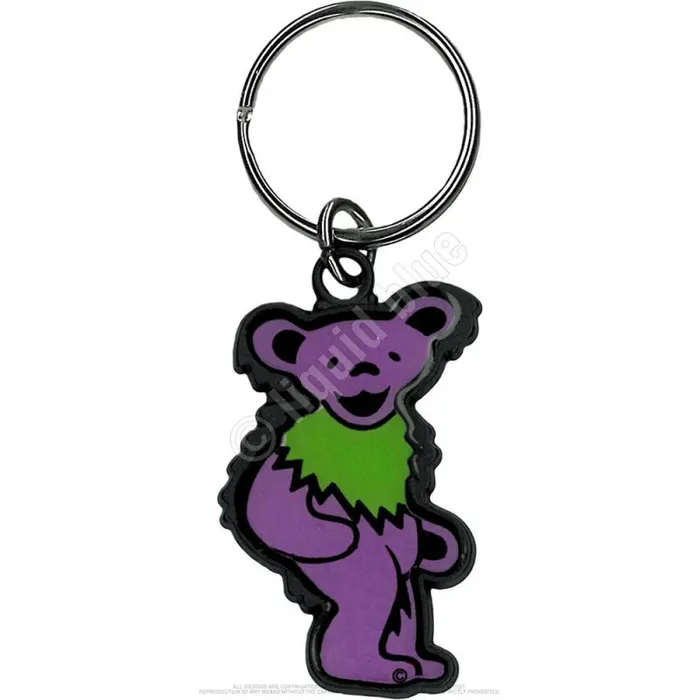 Liquid Blue Keychains Accessories Green And Purple Bear Keychain