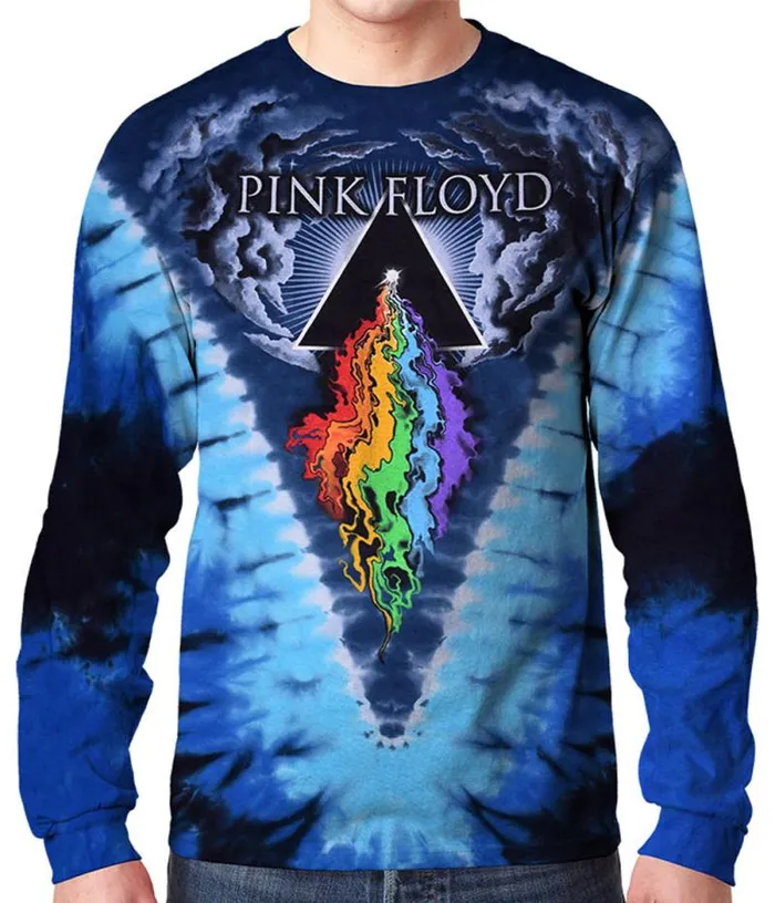 Liquid Blue Long Sleeve Men Prism River TieDye Long Sleeve TShirt