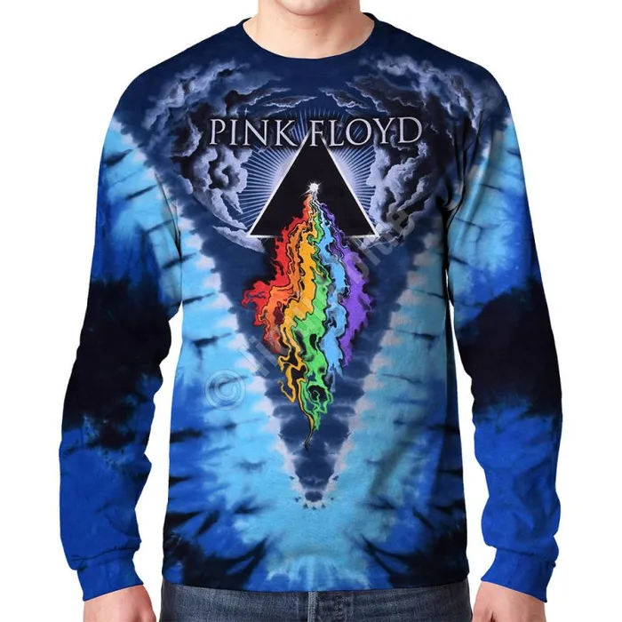 Liquid Blue Long Sleeve Men Prism River TieDye Long Sleeve TShirt