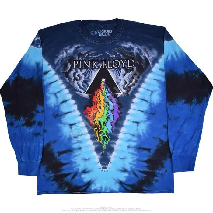 Liquid Blue Long Sleeve Men Prism River TieDye Long Sleeve TShirt
