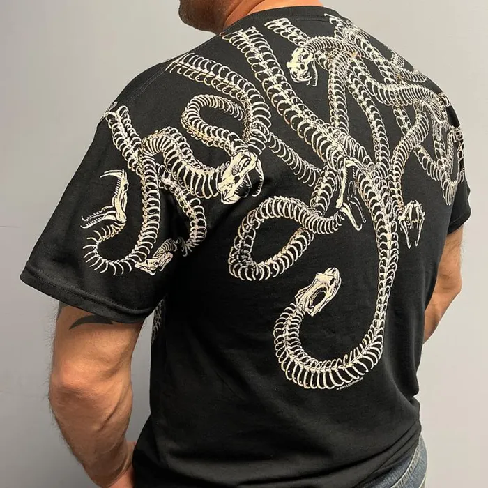 Liquid Blue TShirt Men Medusa Black TShirt