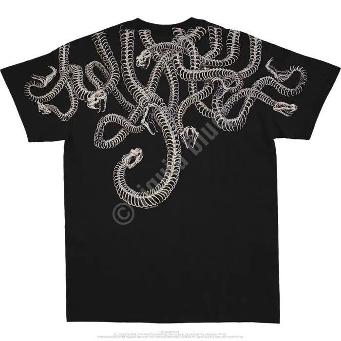 Liquid Blue TShirt Men Medusa Black TShirt