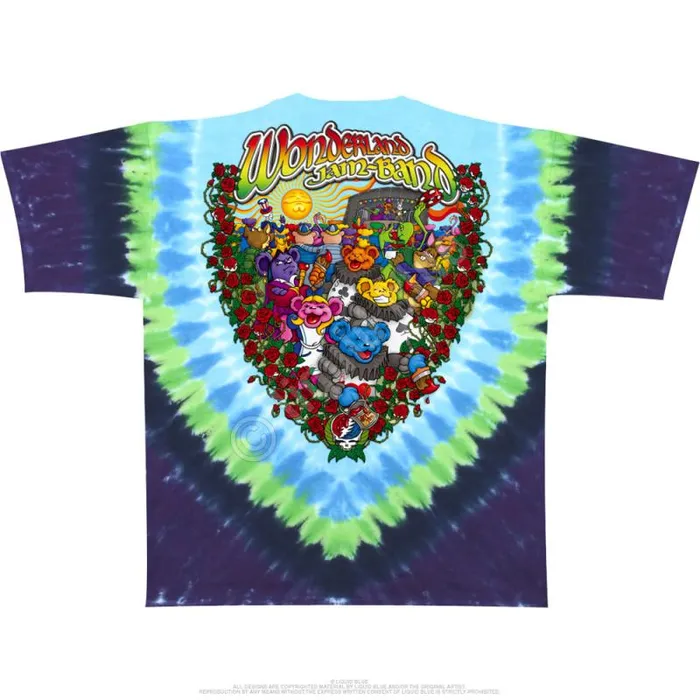 Liquid Blue TShirt Men Wonderland Jamband TieDye TShirt