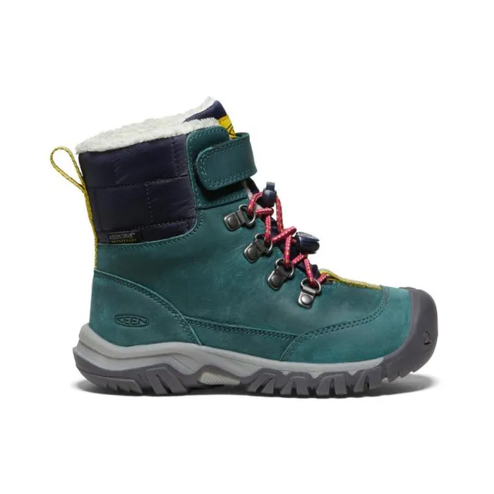 Little Kids039 Kanibou Waterproof Blue Leather Tall Boot Kids KEEN Boots