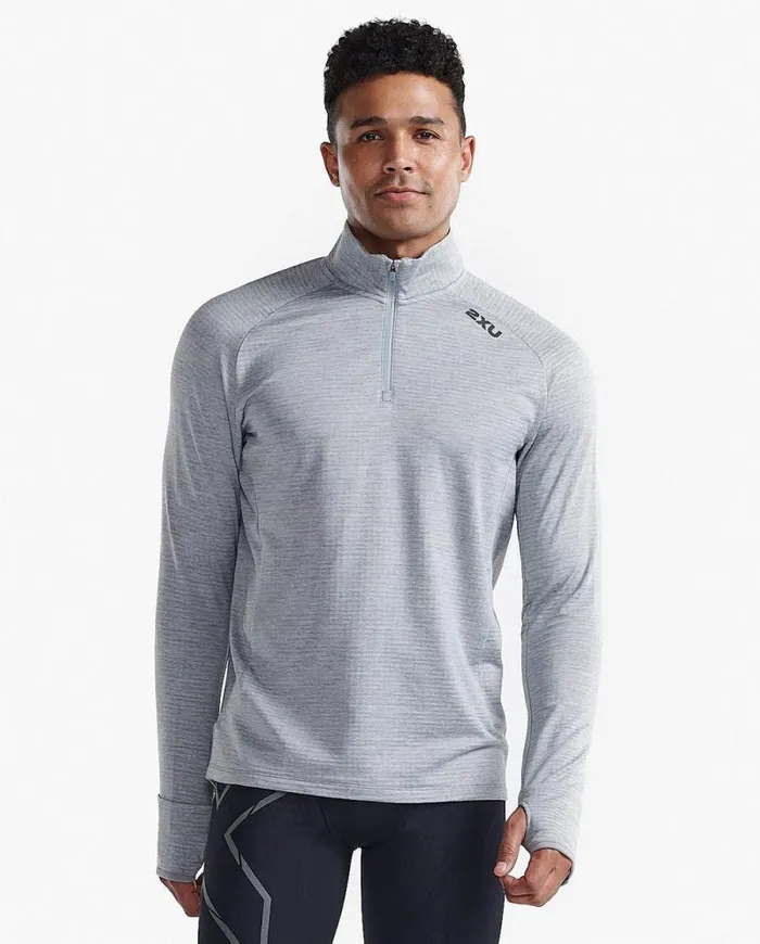 Long Sleeve and Jumpers Mens 2XU Ignition 14 Zip Weathervaneblack Reflective