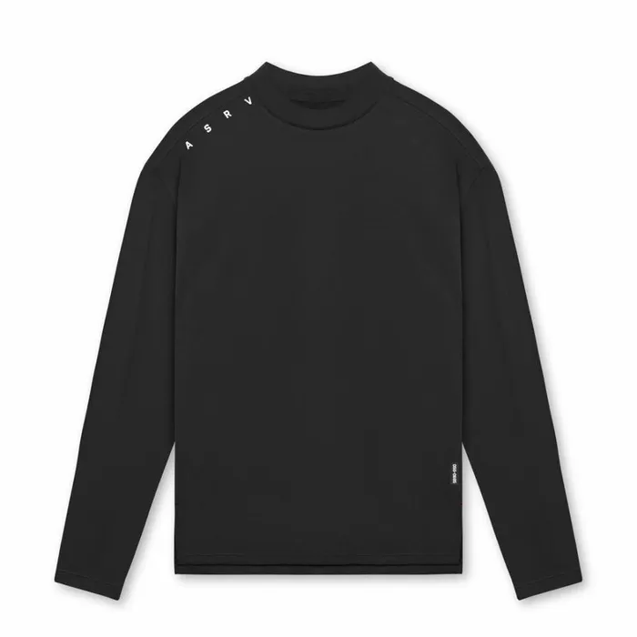 Long Sleeves Men ASRV Core Mock Neck Long Sleeve Black