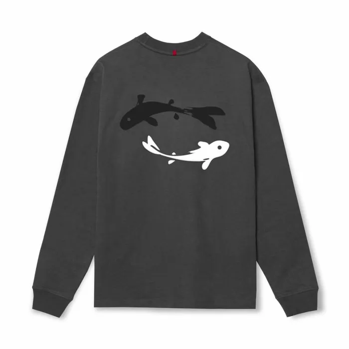 Long Sleeves Men ASRV Tech Essential Relaxed Long Sleeve Space Grey 034koi034 Long Sleeves Men ASRV Tech Essential Relaxed Long Sleeve Space Grey 034koi034