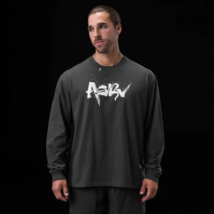 Long Sleeves Men ASRV Tech Essential Relaxed Long Sleeve Space Grey 034koi034