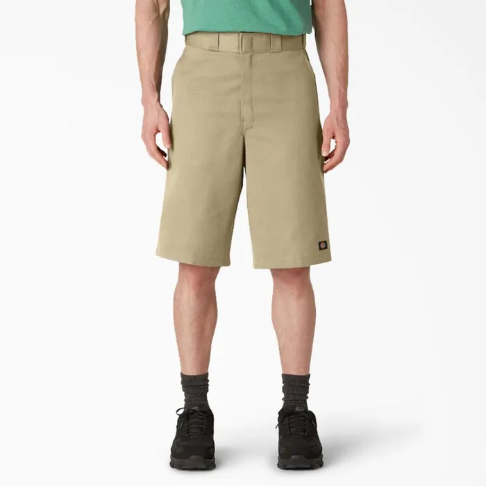 Loose Fit Flat Front Work Shorts 13034 Khaki Khaki kh Men Dickies Work Shorts