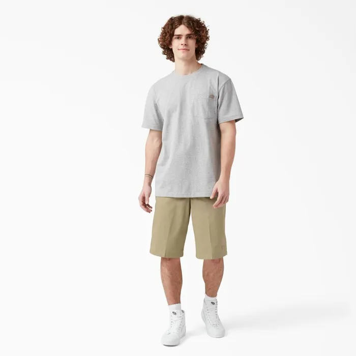 Loose Fit Flat Front Work Shorts 13034 Khaki Khaki kh Men Dickies Work Shorts
