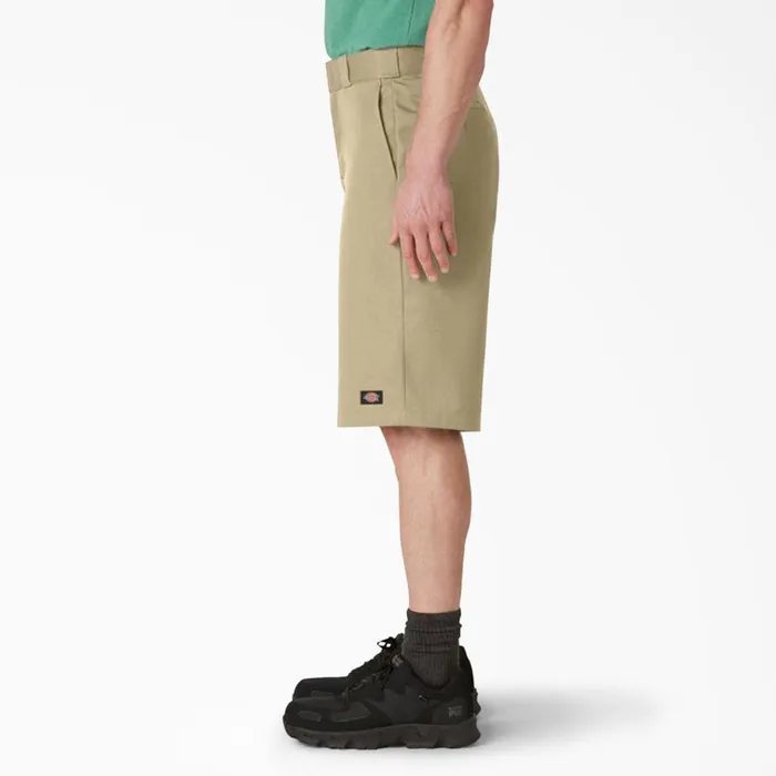 Loose Fit Flat Front Work Shorts 13034 Khaki Khaki kh Men Dickies Work Shorts