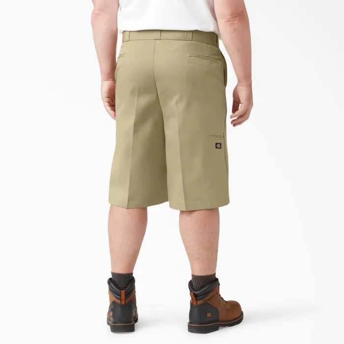 Loose Fit Flat Front Work Shorts 13034 Khaki Khaki kh Men Dickies Work Shorts