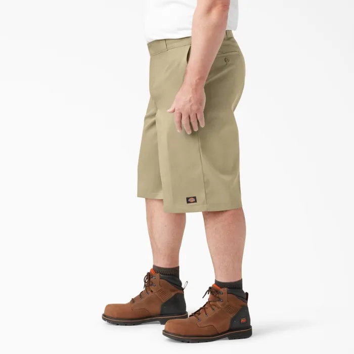 Loose Fit Flat Front Work Shorts 13034 Khaki Khaki kh Men Dickies Work Shorts