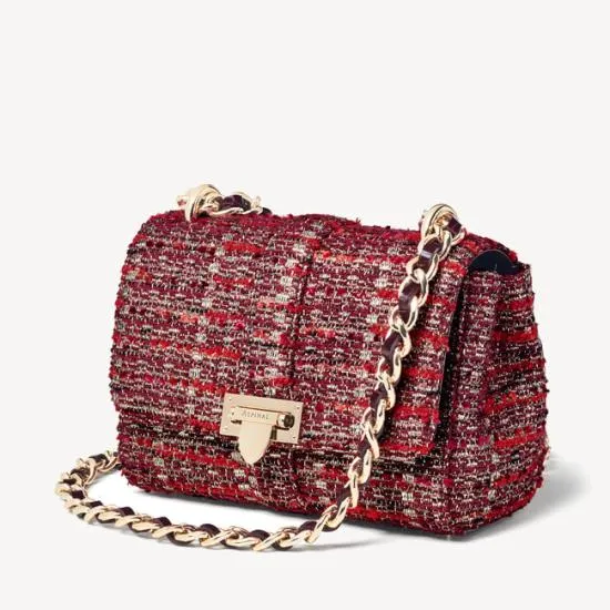 Lottie Bag Cardinal Red Metallic Tweed Women Aspinal Of London Shoulder