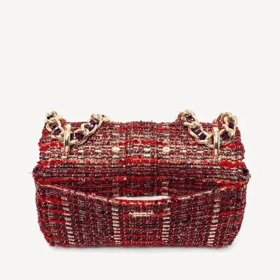 Lottie Bag Cardinal Red Metallic Tweed Women Aspinal Of London Shoulder