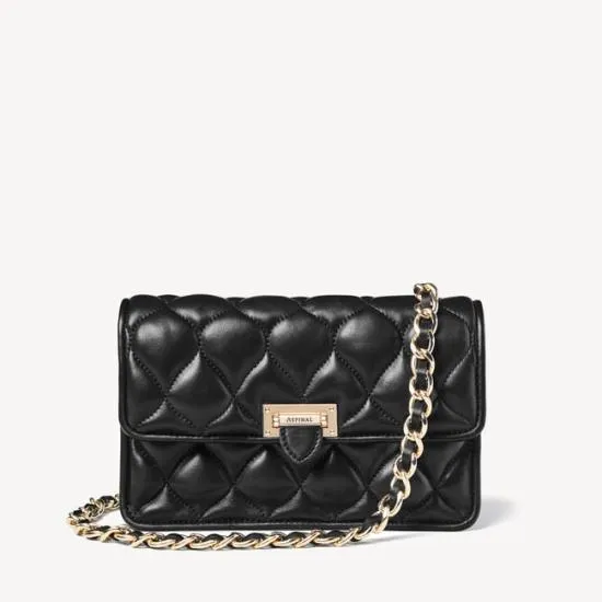 Lottie Pillow Clutch Black Nappa Women Aspinal Of London Lottie