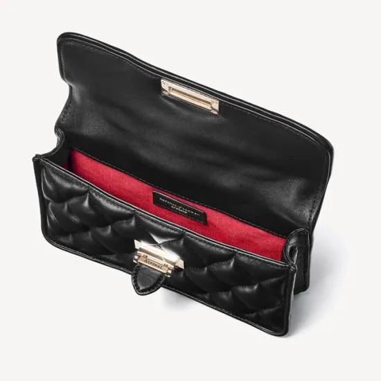Lottie Pillow Clutch Black Nappa Women Aspinal Of London Lottie