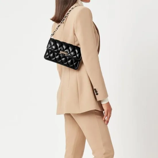 Lottie Pillow Clutch Black Nappa Women Aspinal Of London Lottie