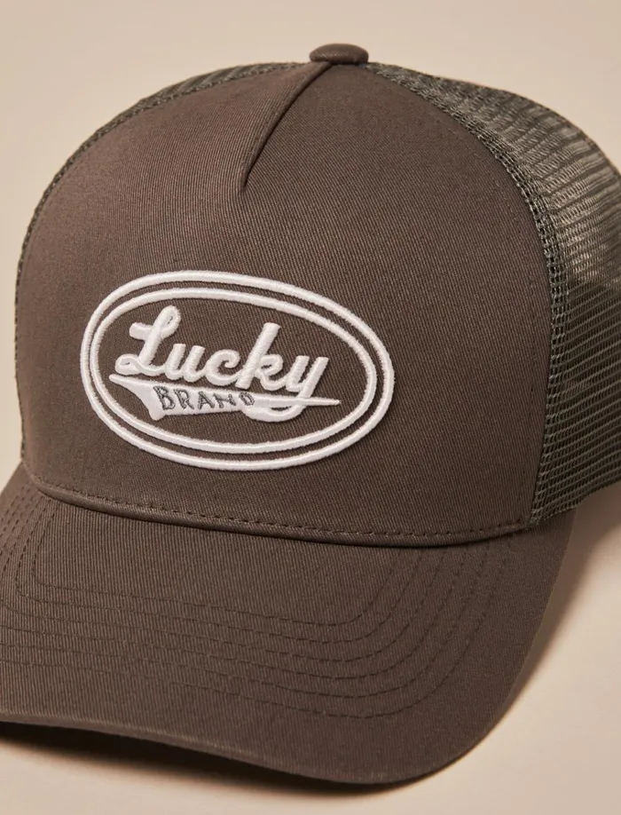 Lucky Vintage Embroidered Trucker Rinse Men Lucky Brand Hats