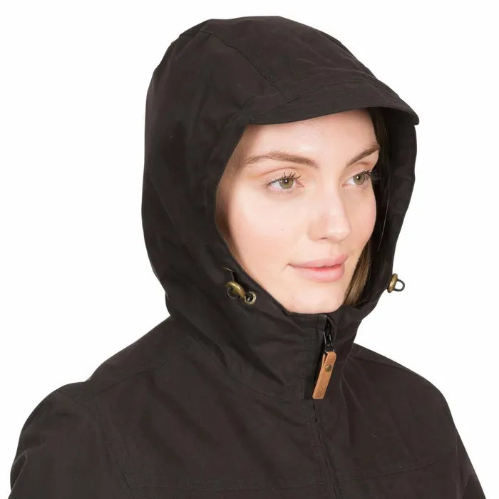 Lynden DLX Waterproof Jacket Black Women Trespass Waterproof Jackets