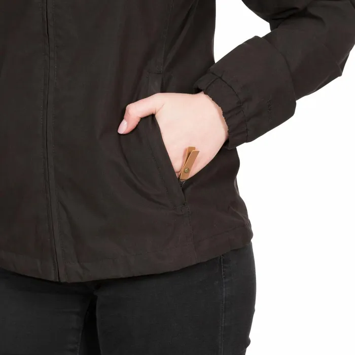 Lynden DLX Waterproof Jacket Black Women Trespass Waterproof Jackets