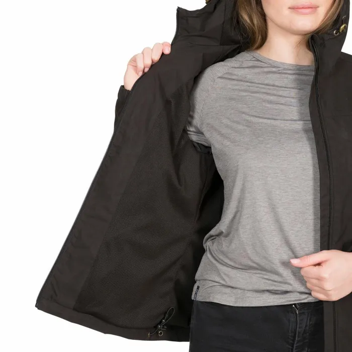 Lynden DLX Waterproof Jacket Black Women Trespass Waterproof Jackets