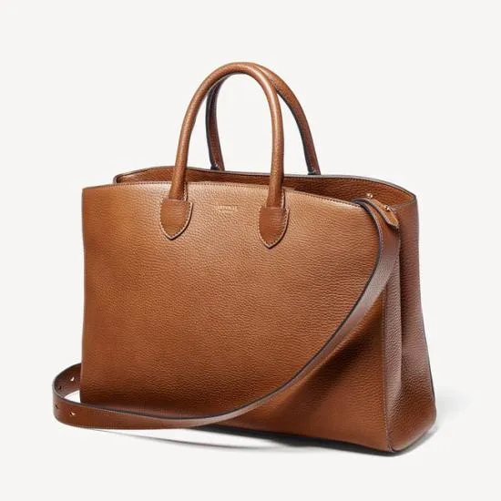 Madison Tote Tan Pebble Women Aspinal Of London Business