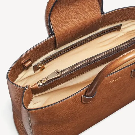 Madison Tote Tan Pebble Women Aspinal Of London Business