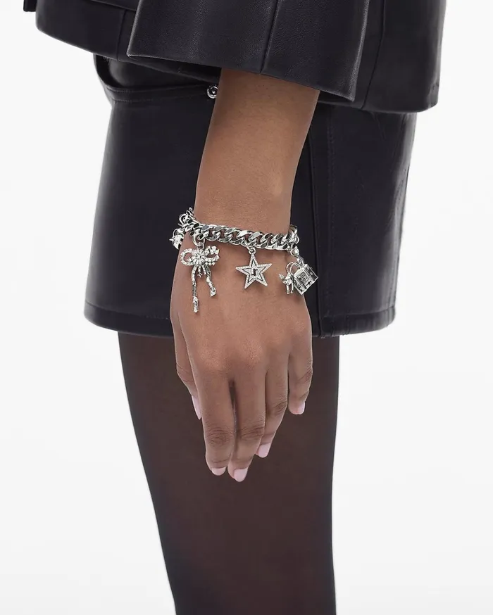 Marc Jacobs Bracelets Women Cats Out Of The Bag Charm Bracelet Silver