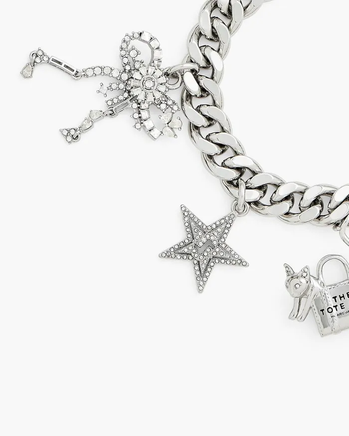 Marc Jacobs Bracelets Women Cats Out Of The Bag Charm Bracelet Silver