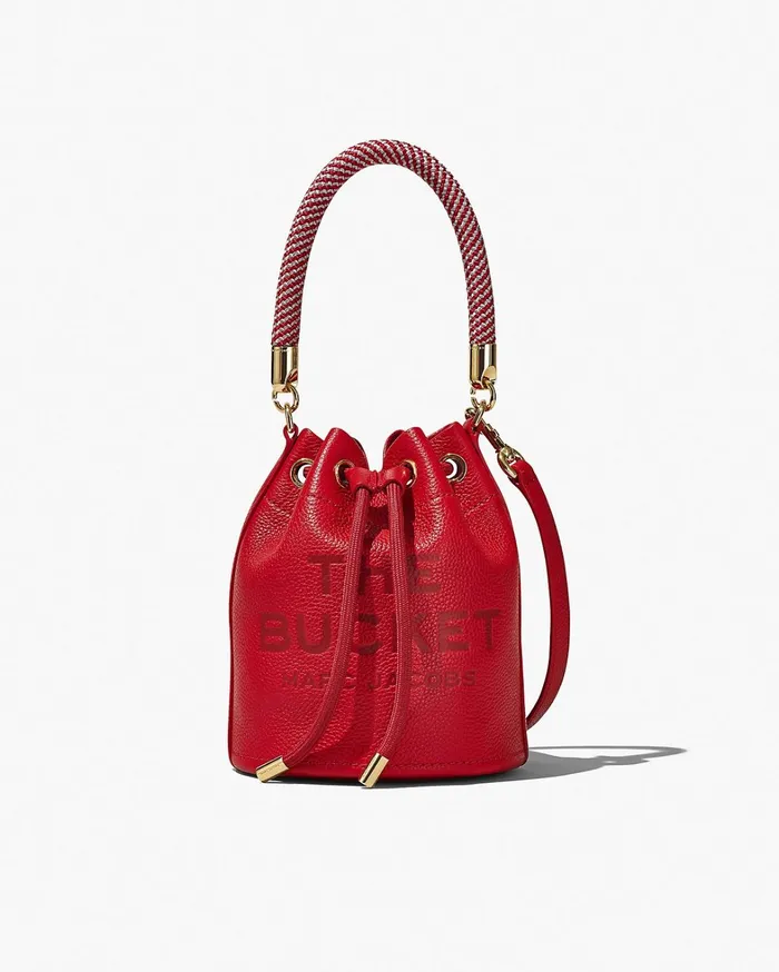 Marc Jacobs Bucket Bags Women The Leather Bucket Bag True Red