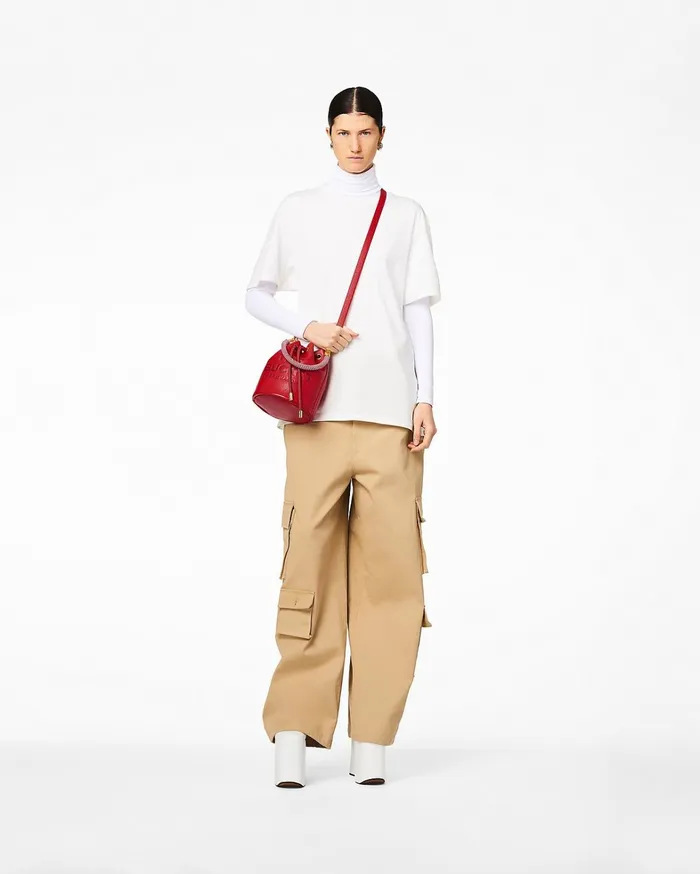 Marc Jacobs Bucket Bags Women The Leather Bucket Bag True Red