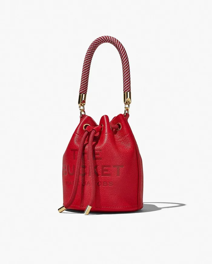 Marc Jacobs Bucket Bags Women The Leather Bucket Bag True Red