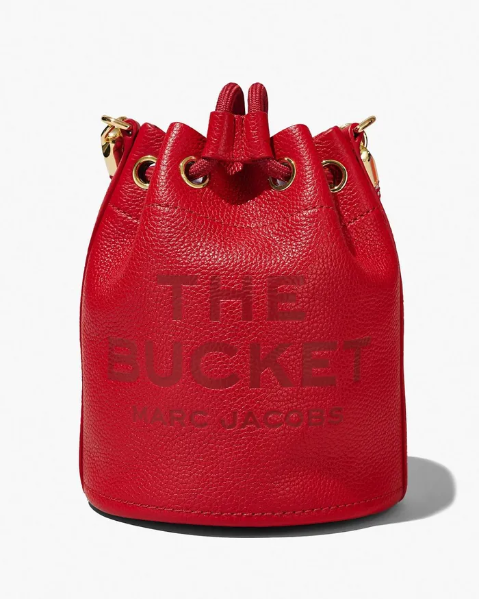 Marc Jacobs Bucket Bags Women The Leather Bucket Bag True Red