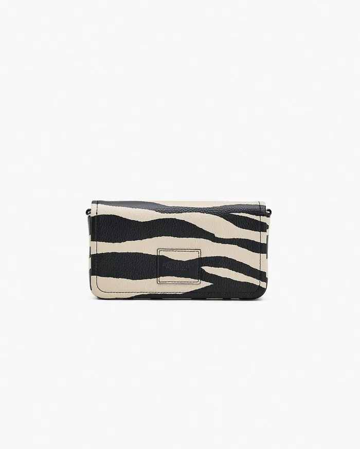 Marc Jacobs Crossbody Bags Women The Zebra Leather Chain Mini Bag Blackwhite