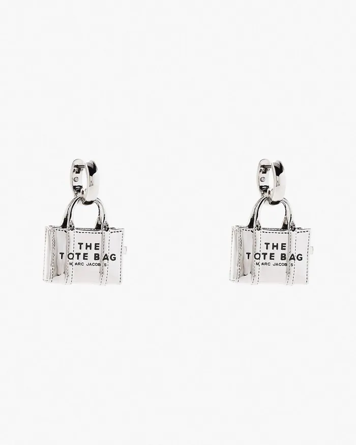 Marc Jacobs Earrings Women The Tote Bag Earrings Light Antique Silver