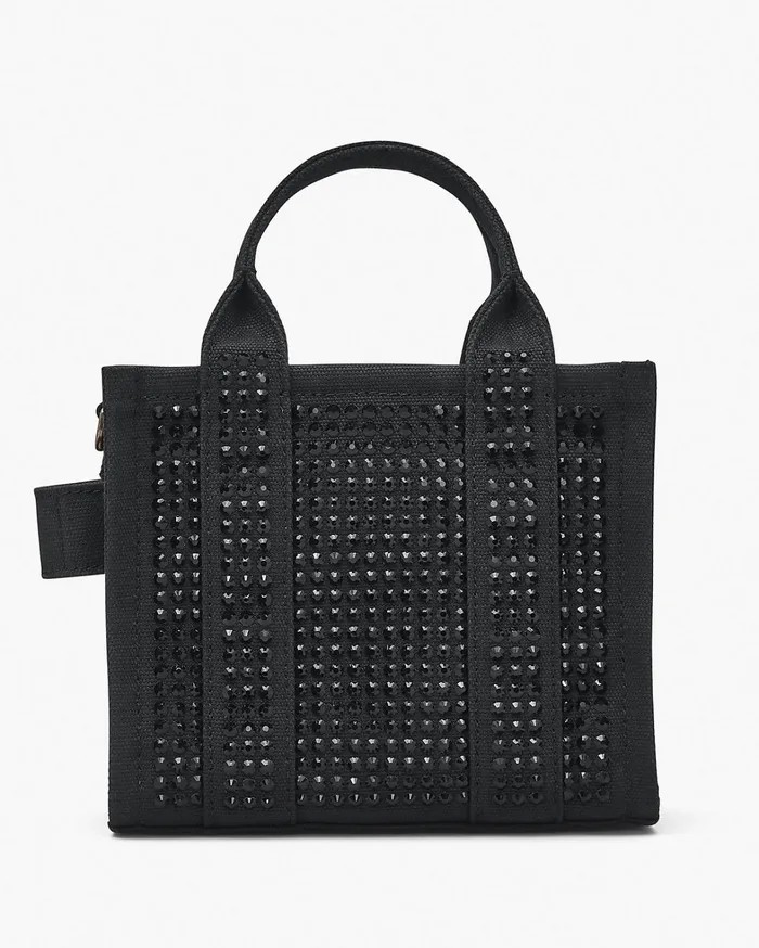 Marc Jacobs Mini Bags Women The Crystal Canvas Crossbody Tote Bag Black Crystal