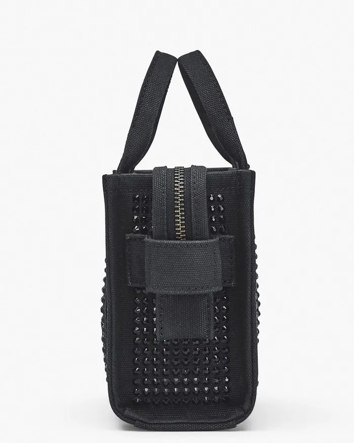Marc Jacobs Mini Bags Women The Crystal Canvas Crossbody Tote Bag Black Crystal