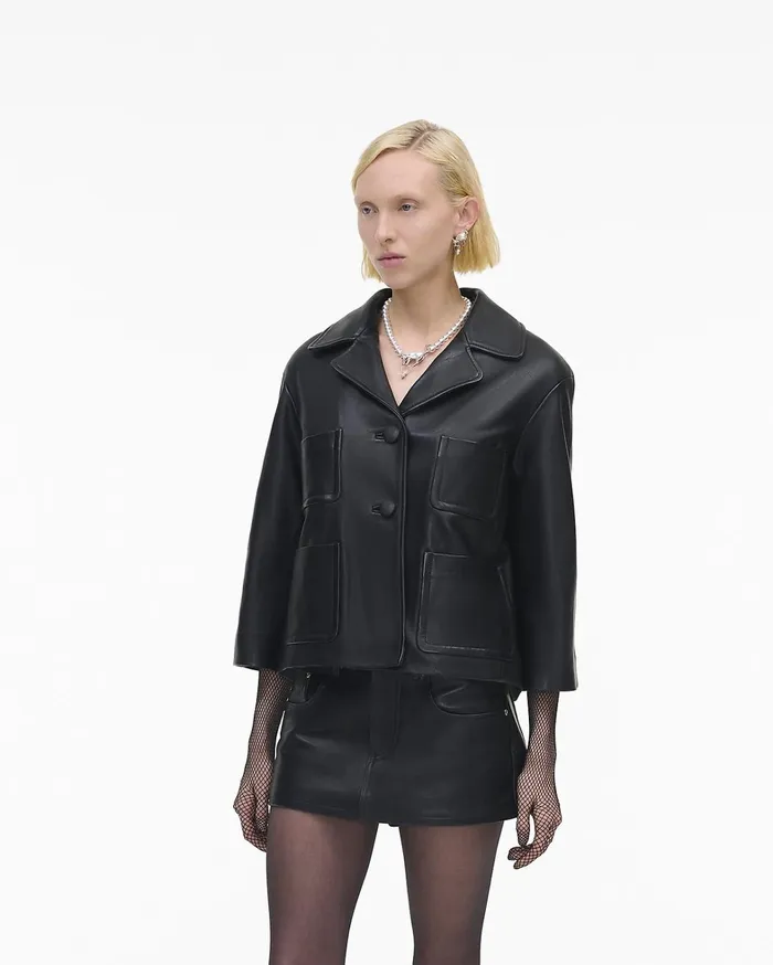 Marc Jacobs Outerwear Women The Leather Lady Jacket Black