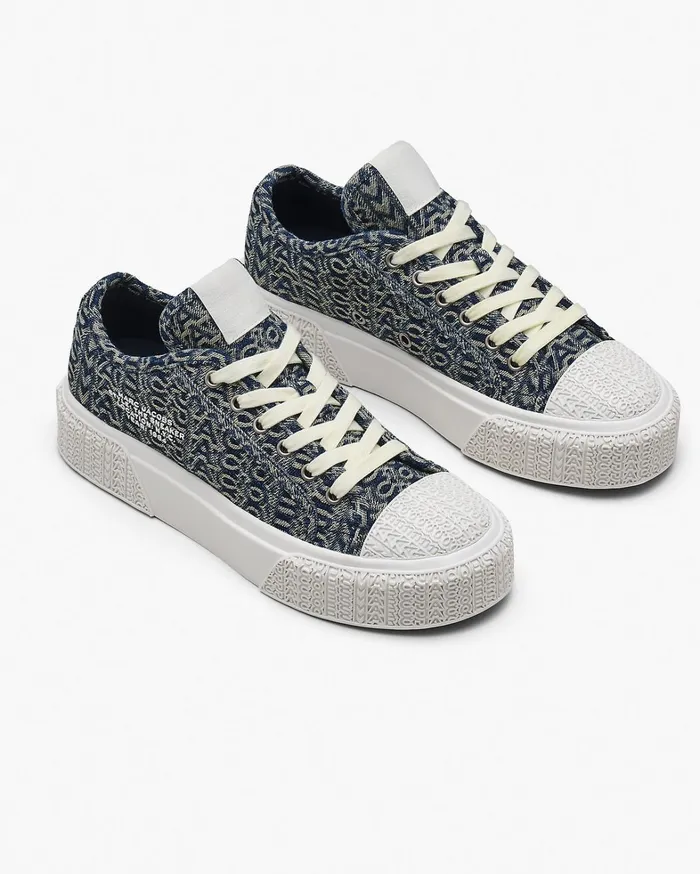Marc Jacobs Sneakers Women The Denim Monogram Sneaker Sun Faded Denim